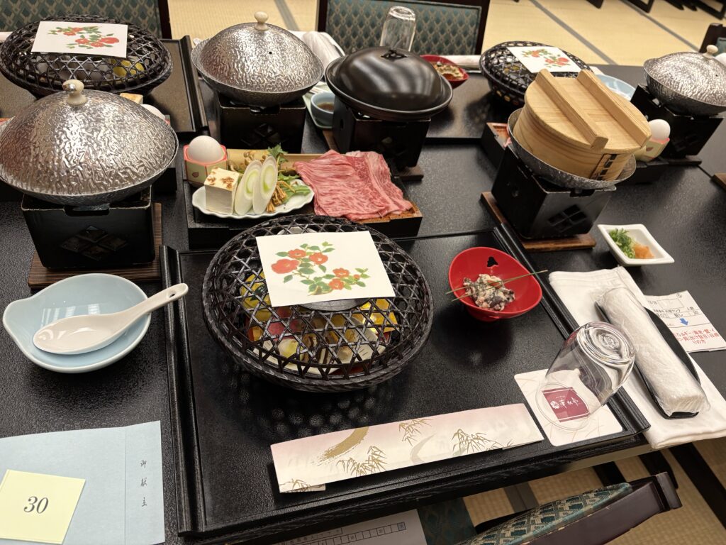 ワーパス忘年会 華水亭での豪華料理